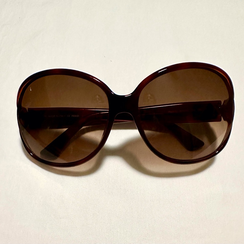 Fendi Amber (reddish brown) Large Framed Sunglasses